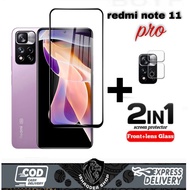 2IN1 TEMPERED GLASS COLOR REDMI NOTE 11 11 PRO 11 PRO PLUS 7 7 PRO+ BONUS CAMERA LENS PROTECTOR