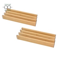 4 Pack Bamboo Drawer Dividers, Drawer Organizer, Drawer Separator Spring Retractable Adjustable