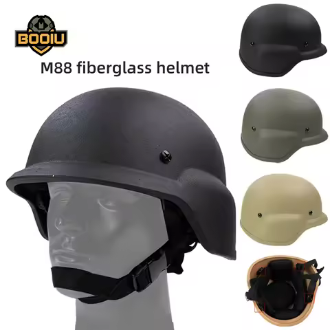 BOOIU M88 Tactical Helmet Fiberglass Material Outdoor Sport Training CS Hunting Protective Helmet Mi