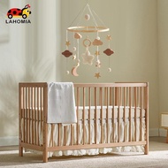 LAHOMIA Wooden Baby Bed, Sensory Toy, Bell Bed, Montessori Toy, Cradle Hanging Toys for Babies, Chil