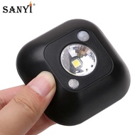 Motion Sensor Night Light แบบพกพา LED ตู้เสื้อผ้าไฟ AAA แบตเตอรี่ไร้สายตู้ IR อินฟราเรด Motion Detector โคมไฟติดผนัง