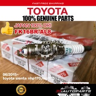 Genuine Toyota  ( 90919-01284 ) DENSO (Japan) 3-Tip (@4pcs) Iridium Spark Plug FK16BR-AL8 #3511 Toyo