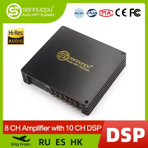 Sennuopu DS-M10Pro Car Audio 8 CH Amplifier with 10 CH DSP Processor Bluetooth Amp Equalizer Amplifi