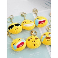 keychain cute keychain QQ emoji emoji Face Keychain emoji Plush Decompression Toy Cute Cartoon Doll 