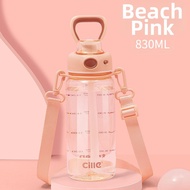 CILLE | Large Capacity Aesthetic Tritan Plastic Water Bottle 2000ml