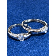 AG SILVER Diamond [Adjustable] Rings 925 Sterling Silver