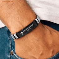 ZENITHZEN Inspirational Quotes Braclets, Silver Adjustable Family Friendship Bracelet, Simple Bible 