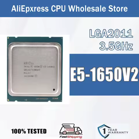 Intel Xeon E5-1650V2 3.5GHz 6 Cores 12 Threads 12M 130W E5 1650V2 Computer CPU Processor Server E5 1