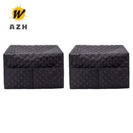 2X Smart Oven Cover Convection Toaster Oven Cover Large Size Square Kitchen Appliance Cover with Two Big Pockets (Black)