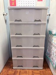 實惠五層膠櫃 拉櫃桶