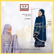 [READY STOCK] TELEKUNG MUKENA KANAK-KANAK (KIDS) ARAFAH LACE KAIN TAK PANAS 2 TAHUN HINGGA 4 TAHUN