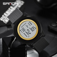 SANDA ยี่ห้อ9มม.นาฬิกาสำหรับผู้ชาย Luxury แอลอีดีไฟฟ้านาฬิกาดิจิตอลสำหรับนาฬิกาผู้หญิงนาฬิกาข้อมือผู้ชาย