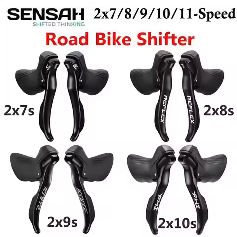 SENSAH Road Bike Shifters STI 2x7 2x8 2x9 2x10 2x11Speed Lever Brake Bicycle Derailleur Compatible f