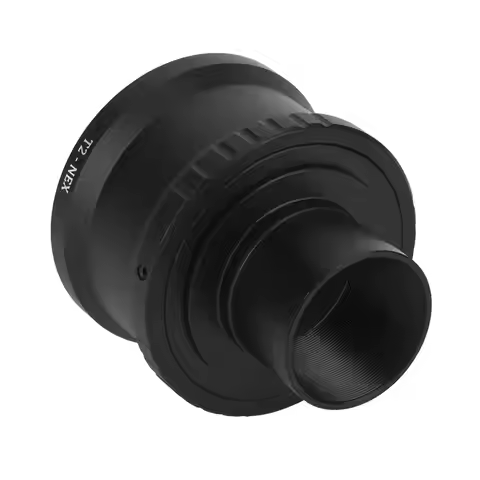 Lens Adapter T2-NEX Metal 1.25 inch Telescope Mount Adapter Ring to Fit for Sony NEX E Mount Camera 