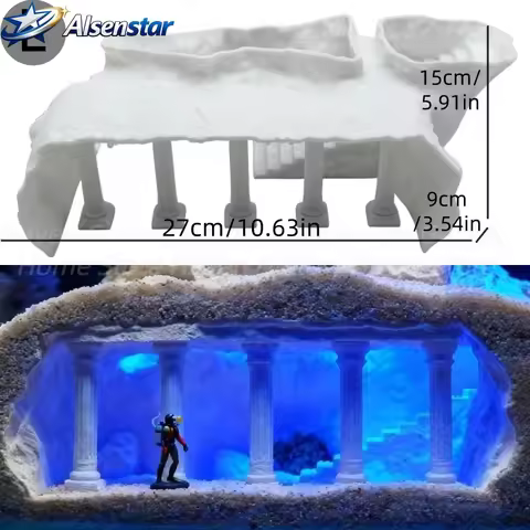 Printing Roman natural fish tank cave 3D small fish aquarium decoration tunnel Pleco fish hiding cav