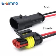 20pc HID AMP Waterproof Automotive Plug Socket Mate Connector J7021 J7031-1.5 1/2/3/4-6P Female Male