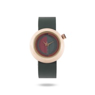 ART J12W Ebony Mini Lotus Green Wooden Watch