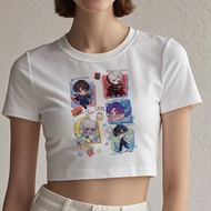 Love & Deep Space Crop Top - Gyaru Gothic Grunge Fashion Tee