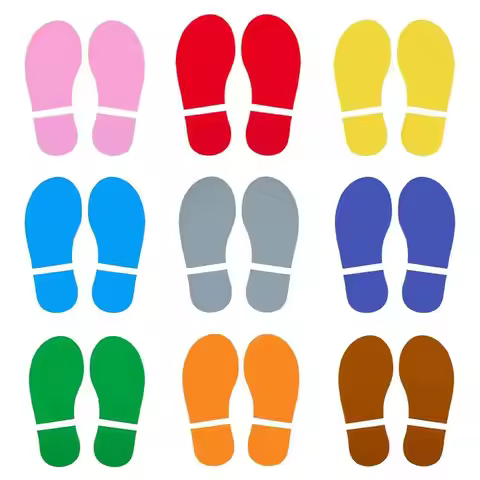 Accessories Home Decor Footprint Stickers Pet Supplies Decorative Floor Stickers PVC Waterproof Kids