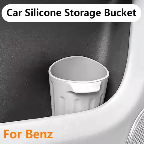 Car Water Cup Holder Trash Can Silicone Storage Bag For Mercedes Benz GLB GLA CLA A B Class MB X247 