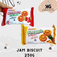 BISKITOP - JAM 250g Biskuit Biskitop Rasa Buah Nanas Strawberry Snack Biscuit Anak Cemilan Murah