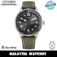 (100% Original) Citizen BM8590-10E Eco Drive Black Dial Stainless Steel Case &amp; Nylon Strap Men's Watch (3 Years Warranty)