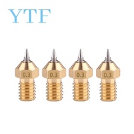Printer Parts M6 V6 Airbrush Nozzle Adapter Set Tip Nozzle 0.2/0.3/0.4/0.5mm Optional For E3d V5 V6 