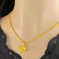 Gold 916 Original Malaysia Pendant Gold 916 Rantai Leher Emas Bangkok Cop 916 Gold Plated Indian Jew