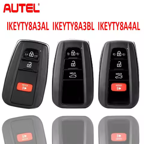 AUTEL Smart Key IKEYTY8A3AL/IKEYTY8A3BL/IKEYTY8A4AL for Toyota 8A 315/433 MHz Used with KM100 KM100E