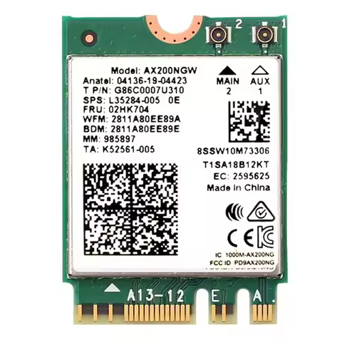 ABRJ-AX200 AX200NGW Wifi Network Card M. 2 NGFF 2.4Ghz/5G WI-FI 6 2974Mbps Wireless Adapter 802.11Ax