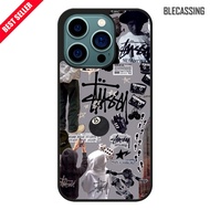 Hardcase Casing Cover iPhone 15 14 13 12 11 X Xr Xs Mini Plus Pro Max Stussy SB1274