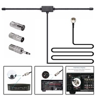 FM Radio Antenna FM F-Head Sheep Horn Antenna for Car FM TV Radio Station 75 Ohms F Female Head to T