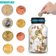 MIQUEL Coin Counter USD EURO GBP LCD Display 1.5L Electronic Piggy Bank