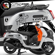 LOTSO CARTOON STICKER/SC.566 FAZZIO MOTORCYCLE CUTTING STICKER/ MOTORCYCLE STRIPING/ CARTOON STICKER