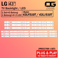 43LJ510T / 43LF510T (LAMPU TV) LG 43" LED Backlight TV / Light Bar | Lampu LED TV 43 inch 43LF510 43