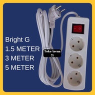 GROUND CONNECTOR + ON OFF SWITCH BRIGHT-G BRIGHT G 3 HOLES 1.5 METERS CABLE 5 METER SNI3m