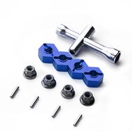 4pieces 1/10 Wheel Hex Mount RC Upgrade Part Aluminum Alloy Strong Adapter For TRAXXAS SLASH 4x4 RC Car Part RC Car Accessories Dark Blue
