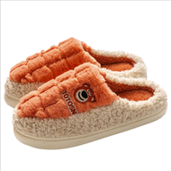 ONE - 情侶室內厚底保暖舒適防滑靜音毛絨包頭棉拖鞋（36號至45號）（顏色尺碼與客服確認）