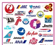 Suitcase stickers airline logo paste