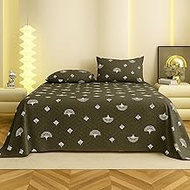 320 TC Cotton Double Bedsheet with Elastic Fitted Rubber Grip Soft Finish Comfortable Bedding Set fo