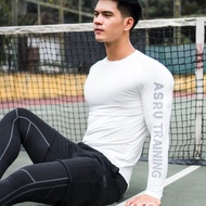 ASRV Training Men's Long-Sleeved Gym Shirt 4-Way Stretch Sweat Absorbent