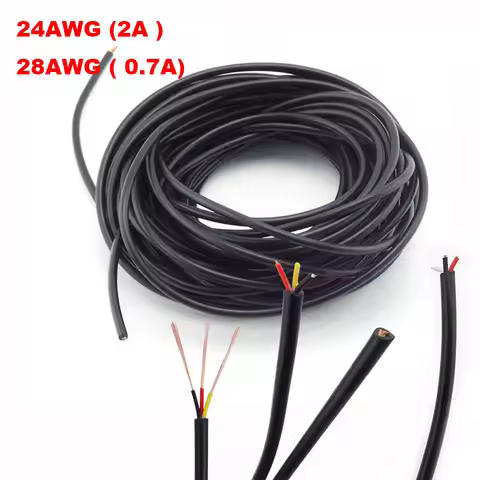 3 Core Copper Wire Cable Connector Power Cord Conductor Electric soft for DIY Led Strip Light Extens