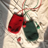 Handbag Furry Bag Furry Bag Furry Bag Plush Female Bag [E105] Cross-body Small Bag Mobile Phone Bag 