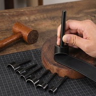 [9NEW] for Premium 7-Piece Leather Punch Set forHeavy-DutyCShape Tool for Perfect Cuts