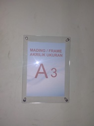 Frame Mading Bingkai Display Poster Akrilik Berkualitas A3