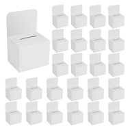 Raffle Boxes with Slot, 24 Pack Suggestion Box, Donation Boxes for Fundraising, Ballot Box for Busin