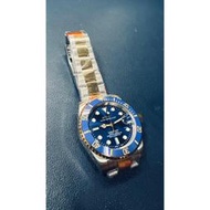 ※Seiko Mod 精工 新款 半金藍水鬼 自動上鍊 藍寶石玻璃 機械錶