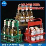 Beer Bottle Carrier 6 Pack Foldable Basket For Bar Supplies Drink Holder Durable Portable Beverage