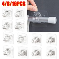 Curtain Rod Bracket No Drilling Curtain Rod Holders Self Adhesive Curtain Rod Hooks Nail Free Hanger