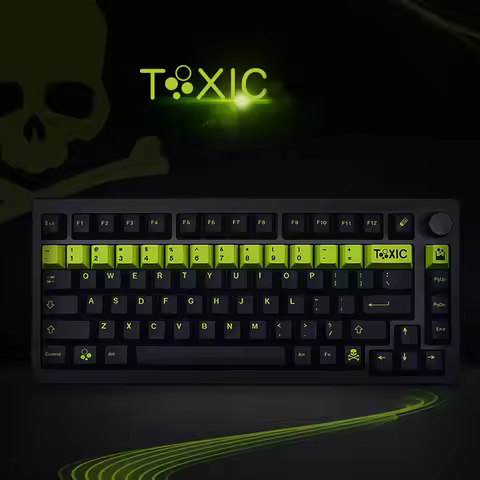 GMK Toxic PBT Keycaps 129 Keys Cherry Profile DYE-SUB Personalized GMK Toxic Keycaps For Mechanical 
